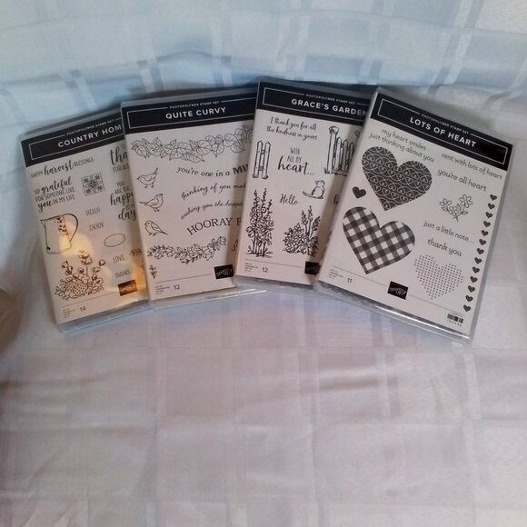 Stampin up Stamp & Embossing sets x 4 - Picture 1 of 9